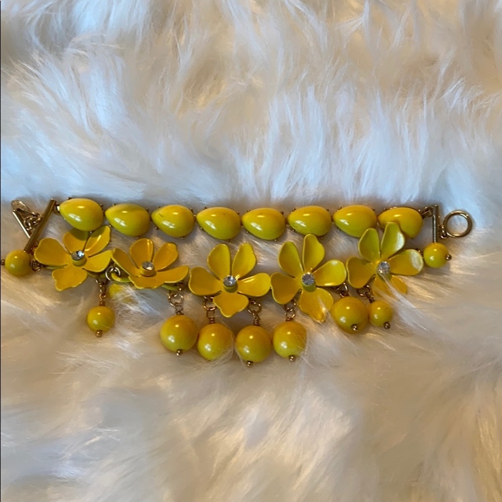 Rare Vintage Y2K J Crew Enamel Floral Bracelet - Picture 2 of 6
